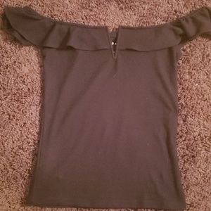 Aeropostale V-Neck Wire Off Shoulder Top